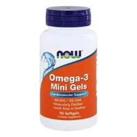 Жирні кислоти NOW Omega-3 Mini Gels, 90 капсул