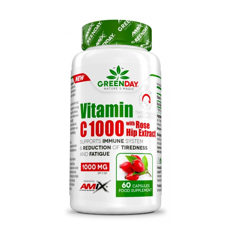 Витамины и минералы Amix Nutrition GreenDay ProVegan Vitamin C 1000 mg Immuno Forte, 60 вегакапсул