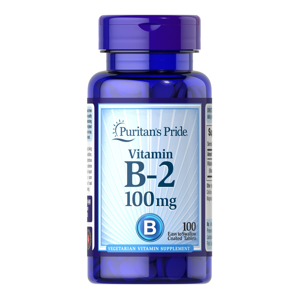 Витамины и минералы Puritan's Pride Vitamin B-2 (Riboflavin) 100 mg, 100 таблеток