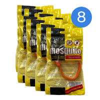 Средство от насекомых браслет с репеллентом от комаров и клещей Mosquito Оранжевый - НАБОР 8 шт