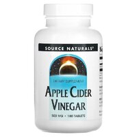 Натуральная добавка Source Naturals Apple Cider Vinegar 500 mg, 180 таблеток