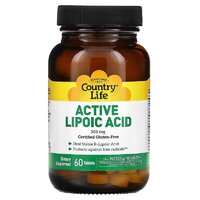 Натуральная добавка Country Life Active Lipoic Acid 300 mg, 60 таблеток