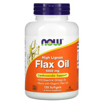 Жирні кислоти NOW Flax Oil 1000 mg High Lignan, 120 капсул