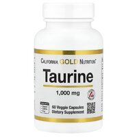 Аминокислота California Gold Nutrition L-Taurine 1000 mg, 60 вегакапсул