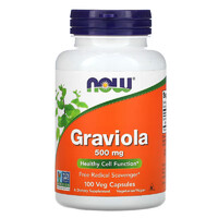 Натуральная добавка NOW Graviola 500 mg, 100 вегакапсул