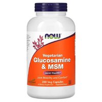 Препарат для суставов и связок NOW Vegetarian Glucosamine &amp; MSM, 240 вегакапсул