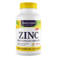 Витамины и минералы Healthy Origins Zinc Bisglycinate Chelate 50 mg, 120 вегакапсул