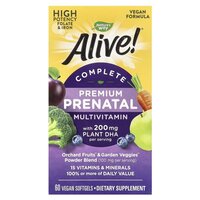 Витамины и минералы Nature's Way Alive! Premium Prenatal, 60 капсул