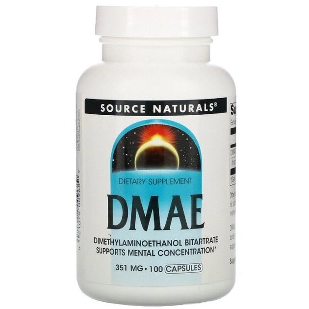 Натуральна добавка Source Naturals DMAE, 100 капсул