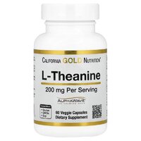 Аминокислота California Gold Nutrition L-Theanine 200 mg, 60 вегакапсул