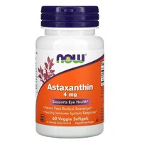 Натуральная добавка NOW Astaxanthin 4 mg, 60 капсул