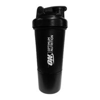 Шейкер Optimum с пружинкой + контейнер, 500 мл, Black