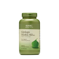 Натуральная добавка GNC Herbal Plus Ginkgo Biloba 60 mg, 300 капсул
