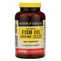 Жирні кислоти Mason Natural Fish Oil 1000 mg Omega 300 mg, 180 капсул