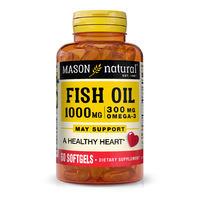 Жирные кислоты Mason Natural Fish Oil 1000 mg Omega 300 mg, 60 капсул