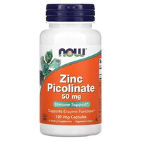 Витамины и минералы NOW Zinc Picolinate 50 mg, 120 вегакапсул