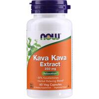 Натуральная добавка NOW Kava Kava Extract 250 mg, 60 вегакапсул