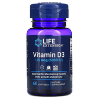 Витамины и минералы Life Extension Vitamin D3 5000 IU, 60 капсул