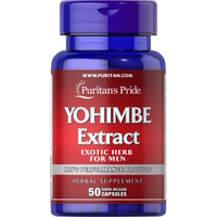 Стимулятор тестостерона Puritan's Pride Yohimbe Extract, 50 капсул