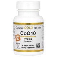 Натуральная добавка California Gold Nutrition CoQ10 100 mg, 30 вегакапсул