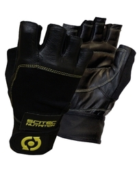 Перчатки для фитнеса Scitec Yellow Leather Style, Black/Yellow