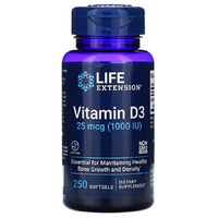 Витамины и минералы Life Extension Vitamin D3 1000 IU, 250 капсул