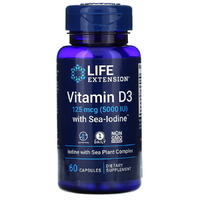 Витамины и минералы Life Extension Vitamin D3 5000 IU with Sea-Iodine, 60 капсул