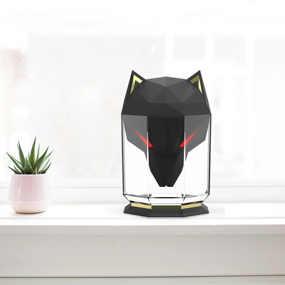 Зволожувач повітря портативний Kinscoter Guardian Wolf SH-L162 аромадифузор електричний 650 мл Black, ПРИМ'ЯТА КОРОБКА