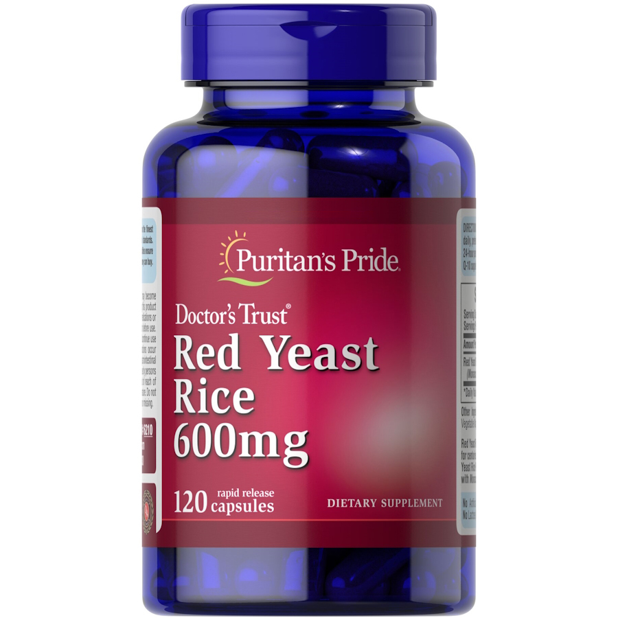 Натуральная добавка Puritan's Pride Red Yeast Rice 600 mg, 120 капсул