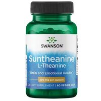 Аминокислота Swanson L-Theanine 200 mg Suntheanine, 60 вегакапсул