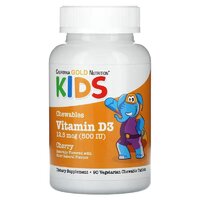 Витамины и минералы California Gold Nutrition Kids Vitamin D3 12.5 mcg (500 IU), 90 жевательных таблеток