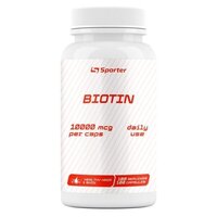 Витамины и минералы Sporter Biotin 10000 mcg, 100 капсул
