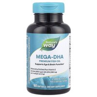 Жирные кислоты Nature's Way Mega-DHA Premium Fish Oil, 60 капсул