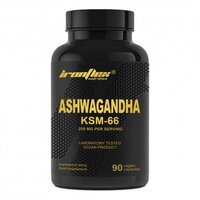 Натуральная добавка IronFlex Ashwagandha KSM-66, 90 вегакапсул