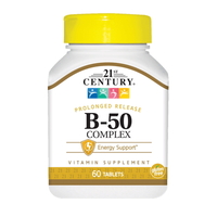 Витамины и минералы 21st Century Vitamin B-50 Complex, 60 таблеток
