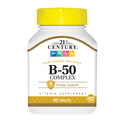 Витамины и минералы 21st Century Vitamin B-50 Complex, 60 таблеток