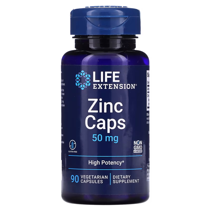 Вітаміни та мінерали Life Extension Zinc 50 mg, 90 вегакапсул
