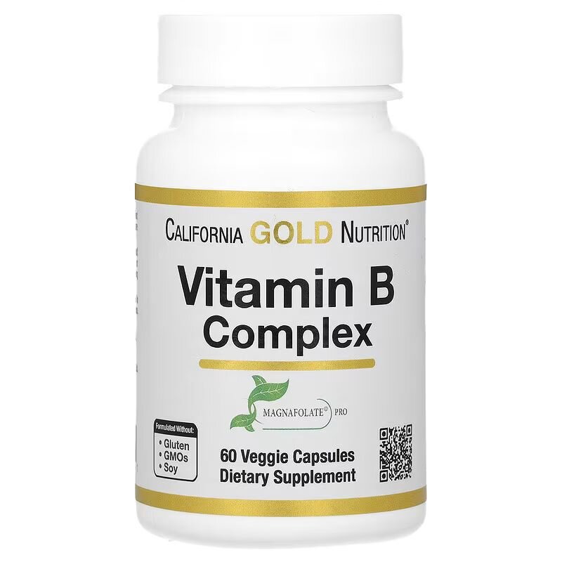 Витамины и минералы California Gold Nutrition Vitamin B Complex, 60 вегакапсул