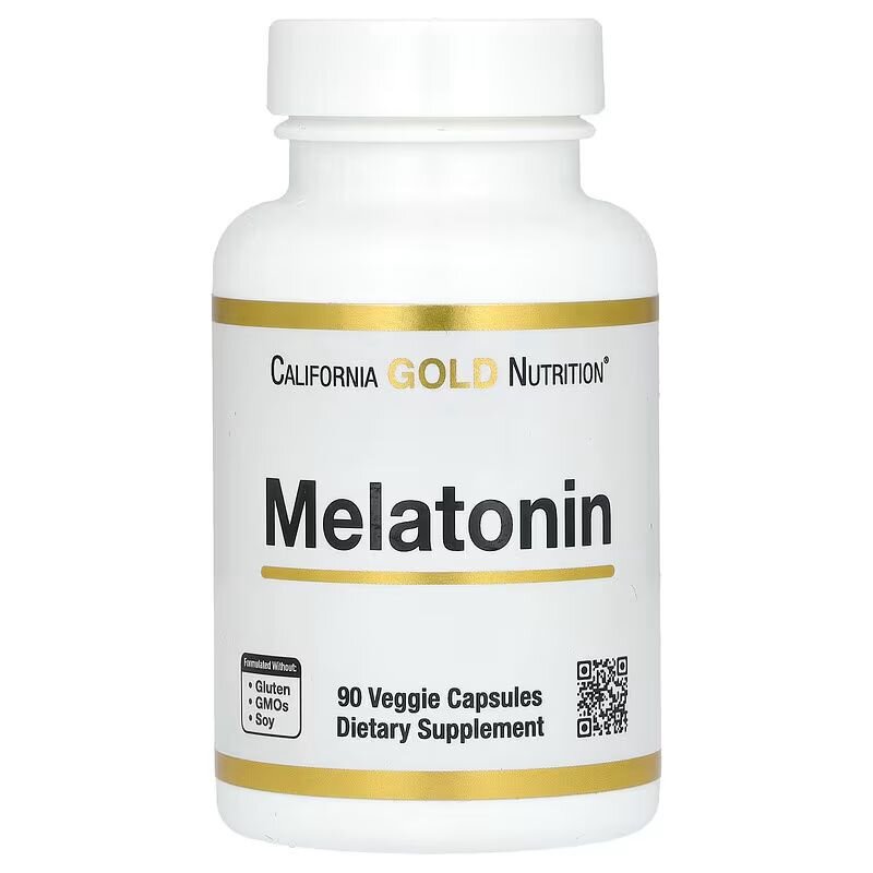 Натуральная добавка California Gold Nutrition Melatonin 3 mg, 90 вегакапсул