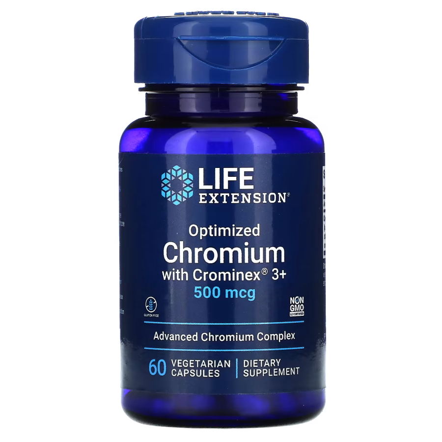 Витамины и минералы Life Extension Optimized Chromium with Crominex 3+, 60 вегакапсул