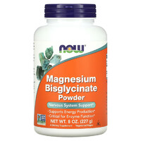 Витамины и минералы NOW Magnesium Bisglycinate Powder, 227 грамм