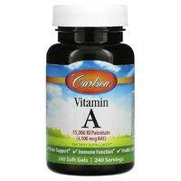 Витамины и минералы Carlson Labs Vitamin A 15000 IU, 240 капсул