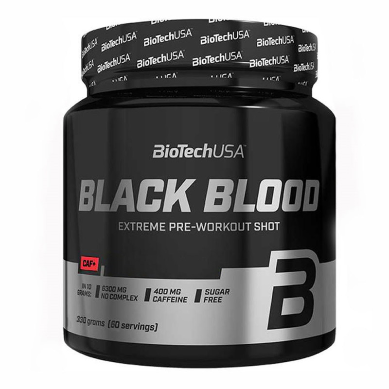 Предтренировочный комплекс BioTech Black Blood CAF+, 300 грамм