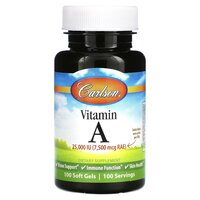 Витамины и минералы Carlson Labs Vitamin A 25000 IU, 100 капсул
