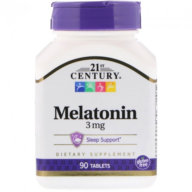 Натуральная добавка 21st Century Melatonin 3 mg, 90 таблеток