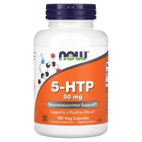 Аминокислота NOW 5-HTP 50 mg, 180 вегакапсул