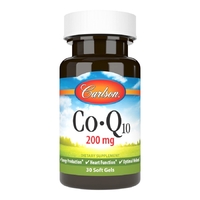 Натуральная добавка Carlson Labs CoQ10 200 mg, 30 капсул