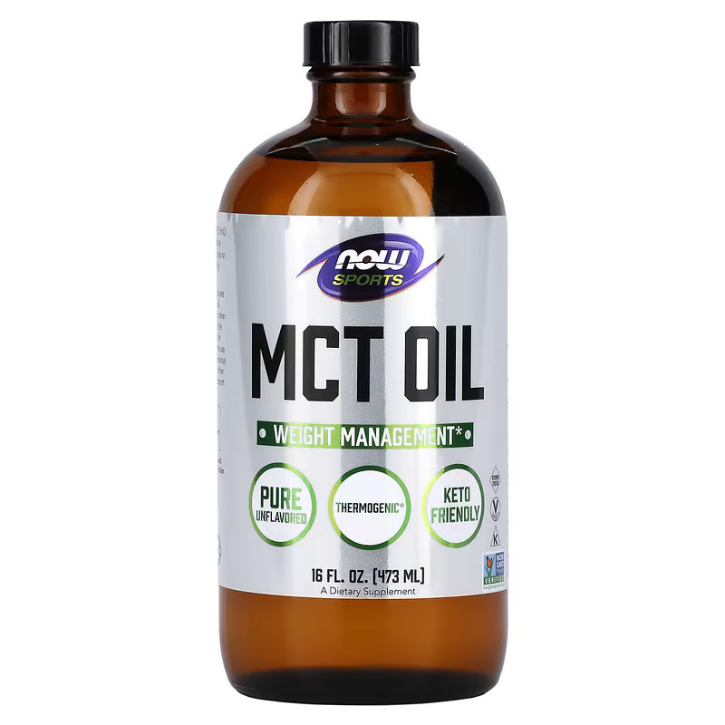 Передтренувальний комплекс NOW Sports MCT Oil, 473 мл