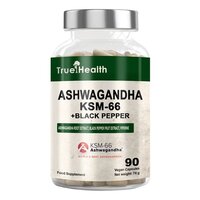 Натуральная добавка True Health Ashwagandha KSM-66 + Black Piperine, 90 вегакапсул