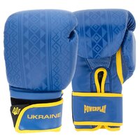 Перчатки для бокса и единоборств Перчатки боксерские PowerPlay PP 3021, Ukraine Blue/Yellow